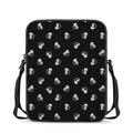 Black And White Beer Pattern Print Rectangular Crossbody Bag