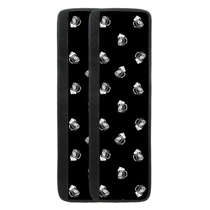 Black And White Beer Pattern Print Refrigerator Handle Covers