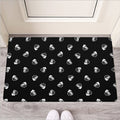 Black And White Beer Pattern Print Rubber Doormat