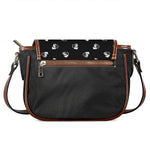 Black And White Beer Pattern Print Saddle Bag