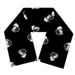 Black And White Beer Pattern Print Scarf