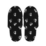 Black And White Beer Pattern Print Slippers