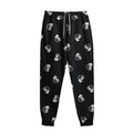 Black And White Beer Pattern Print Sweatpants