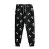 Black And White Beer Pattern Print Sweatpants