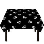 Black And White Beer Pattern Print Tablecloth