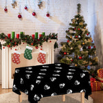 Black And White Beer Pattern Print Tablecloth