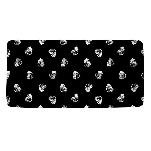Black And White Beer Pattern Print Towel