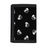 Black And White Beer Pattern Print Trifold Wallet