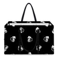 Black And White Beer Pattern Print Utility Tote Bag