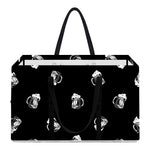 Black And White Beer Pattern Print Utility Tote Bag