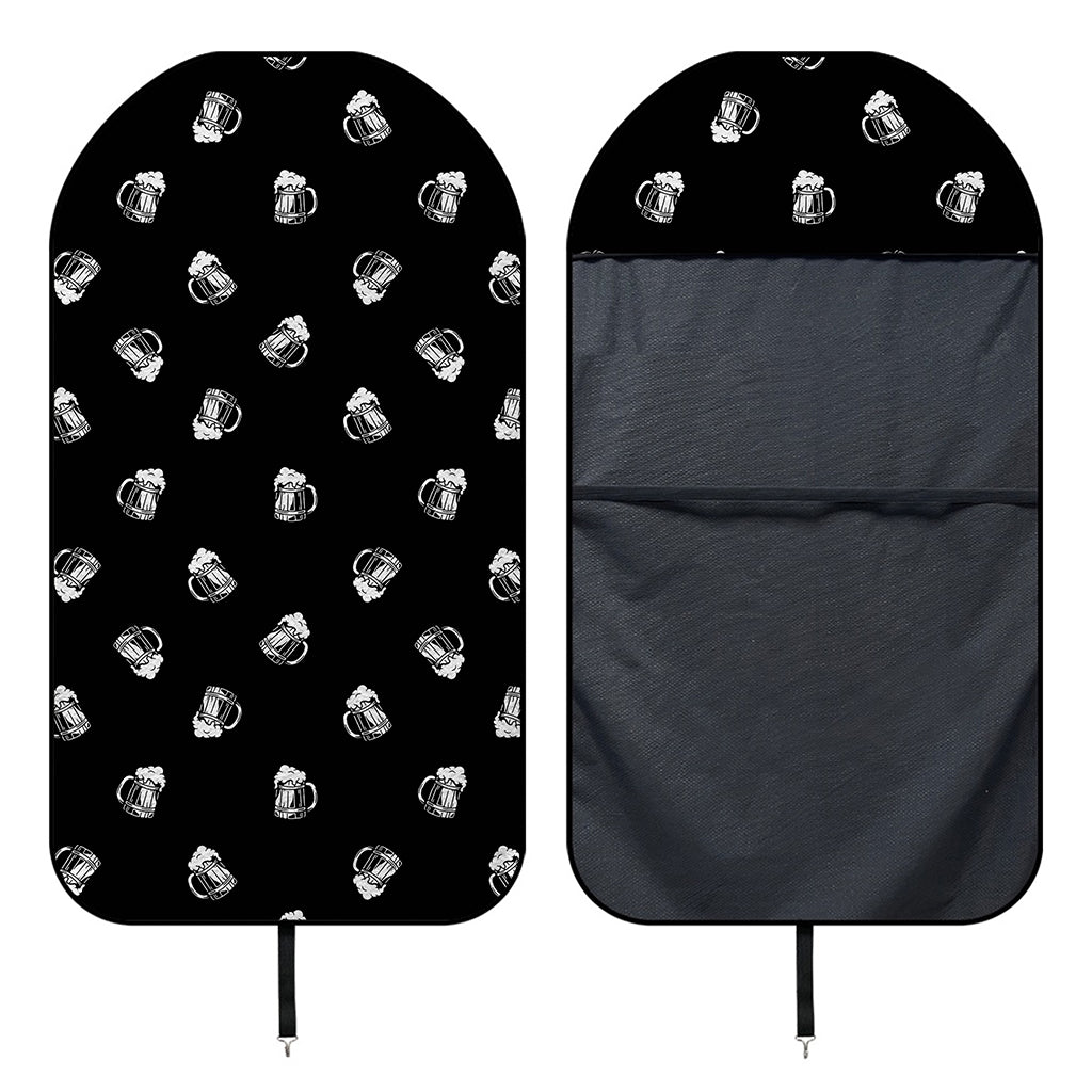 Black And White Beer Pattern Print Waterproof Car Seat Cover