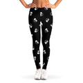Black And White Beer Pattern Print Women's Leggings
