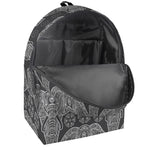Black And White Boho Elephant Print Backpack