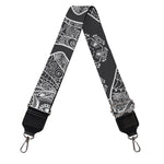 Black And White Boho Elephant Print Bag Strap