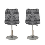 Black And White Boho Elephant Print Bar Stool Covers