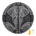 Black And White Boho Elephant Print Basketball