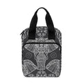 Black And White Boho Elephant Print Bible Tote Bag