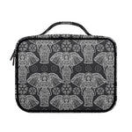 Black And White Boho Elephant Print Briefcase Bible Bag