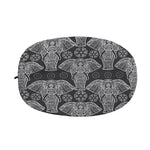 Black And White Boho Elephant Print Car Side Mirror Covers