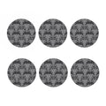 Black And White Boho Elephant Print Coaster Set