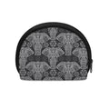 Black And White Boho Elephant Print Coin Purse