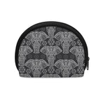 Black And White Boho Elephant Print Coin Purse