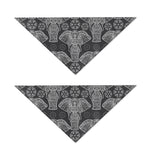 Black And White Boho Elephant Print Dog Bandana