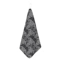 Black And White Boho Elephant Print Hand Towel