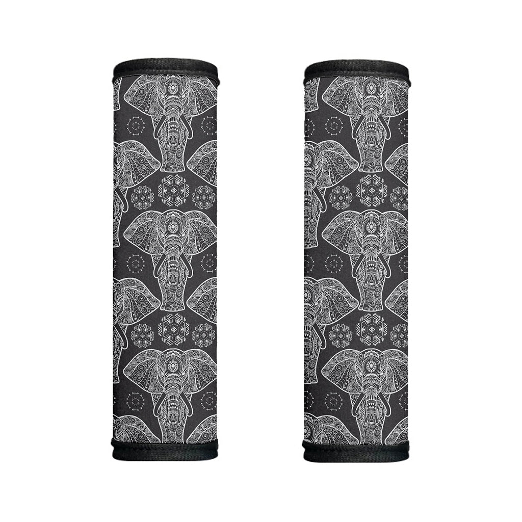 Black And White Boho Elephant Print Handle Covers