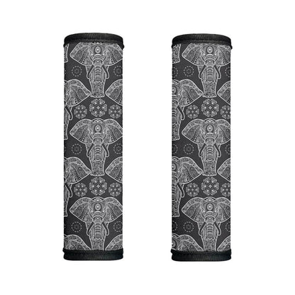 Black And White Boho Elephant Print Handle Covers