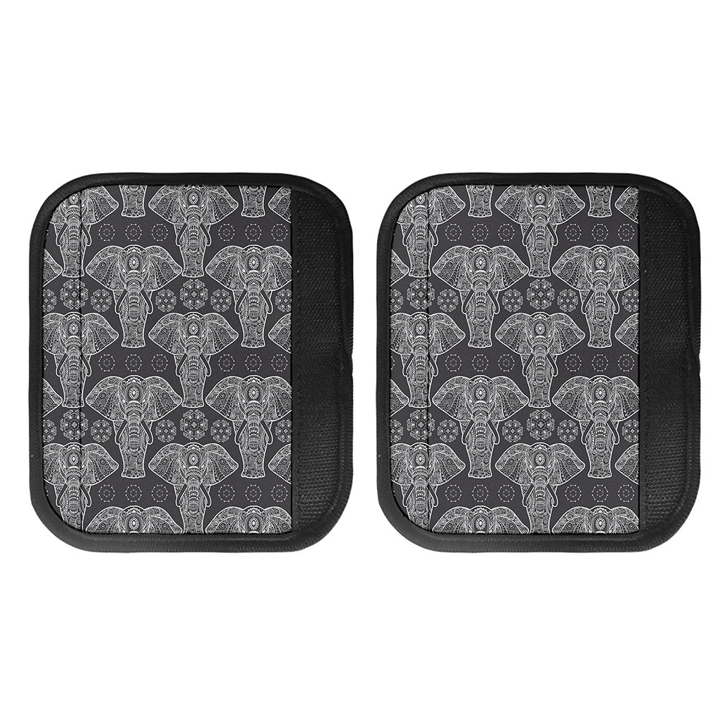 Black And White Boho Elephant Print Handle Covers