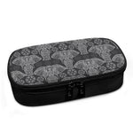 Black And White Boho Elephant Print Insulin Cooler Travel Case