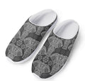 Black And White Boho Elephant Print Mesh Casual Shoes