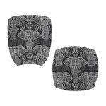 Black And White Boho Elephant Print Office Chair Cover