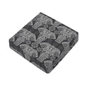Black And White Boho Elephant Print Outdoor Seat Cushion Cover