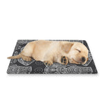 Black And White Boho Elephant Print Pet Cooling Mat Cover