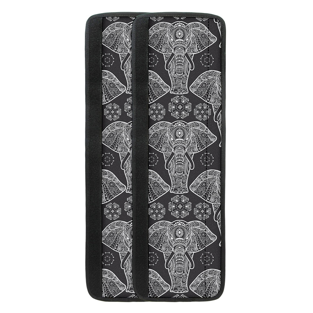 Black And White Boho Elephant Print Refrigerator Handle Covers