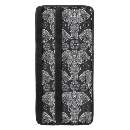 Black And White Boho Elephant Print Refrigerator Handle Covers