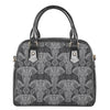 Black And White Boho Elephant Print Shoulder Handbag