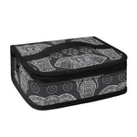 Black And White Boho Elephant Print Small Lunch Bag