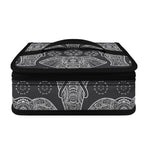Black And White Boho Elephant Print Small Lunch Bag