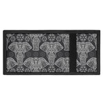 Black And White Boho Elephant Print Trifold Wallet