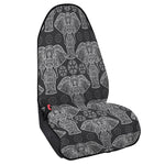 Black And White Boho Elephant Print Waterproof Car Seat Cover