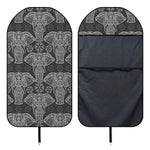Black And White Boho Elephant Print Waterproof Car Seat Cover