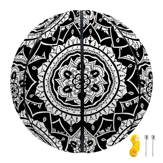 Black And White Boho Mandala Print Basketball