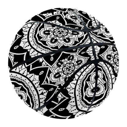 Black And White Boho Mandala Print Basketball