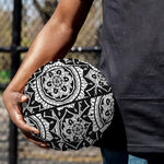 Black And White Boho Mandala Print Basketball