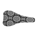Black And White Boho Mandala Print Bicycle Seat Cover
