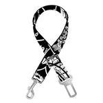 Black And White Boho Mandala Print Dog Seat Belt