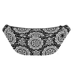Black And White Boho Mandala Print Fanny Pack
